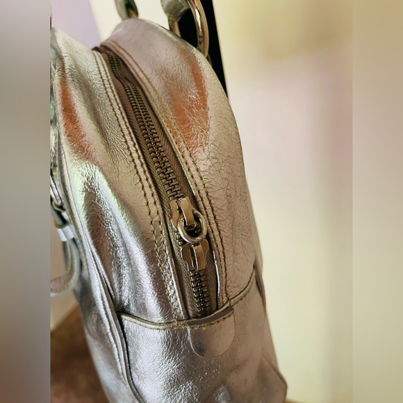 Guia for Theory Silver Leather Handbag - Picture 9 of 10